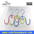 Round ties and scarves metal hanger with PVC